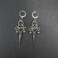 Punk Chain Splicing Rivet Earrings