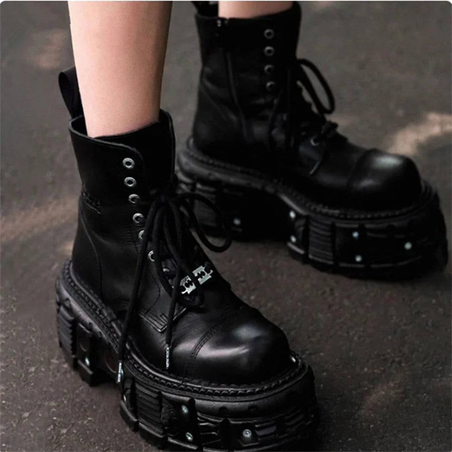 Punk Style  Lace-up H Shoes
