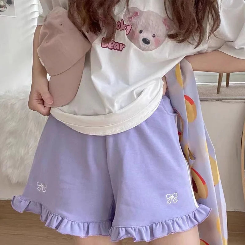 Ruffles Kawaii Style Shorts