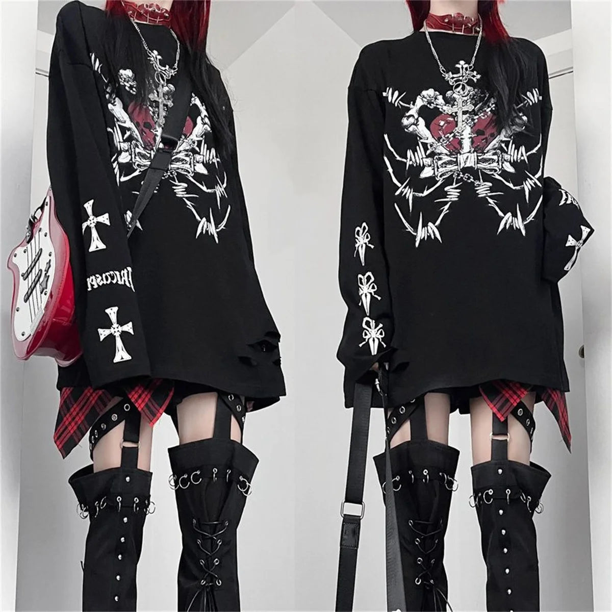 Y2K Dark Punk Long Sleeve T-shirt
