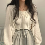 Thin White Cardigan Knitwear Jacket
