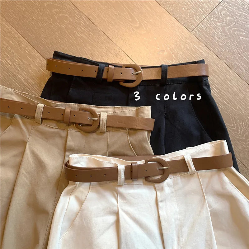 High Waist  Workwear Shorts