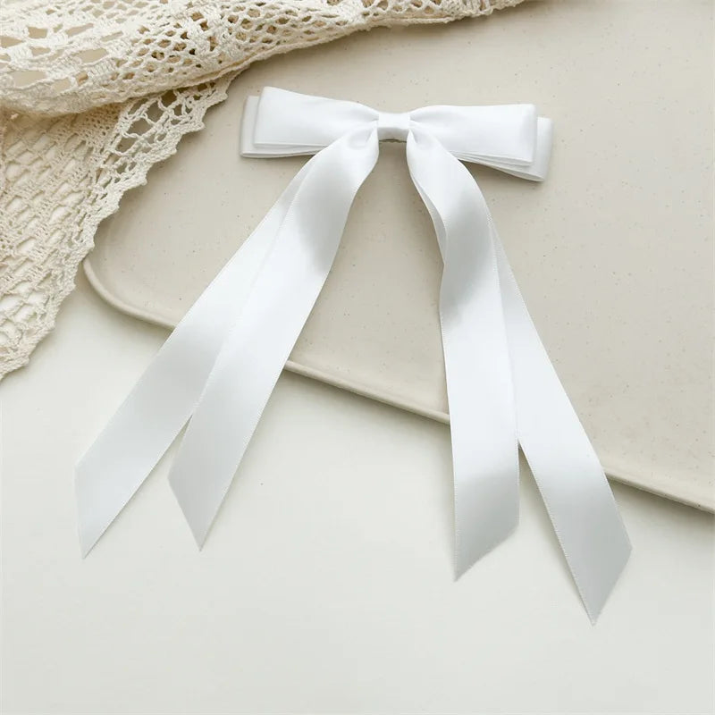 Silky Satin Bow Hair Clips