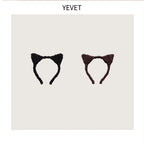 Cute Solid Plush Cat Ears Headband