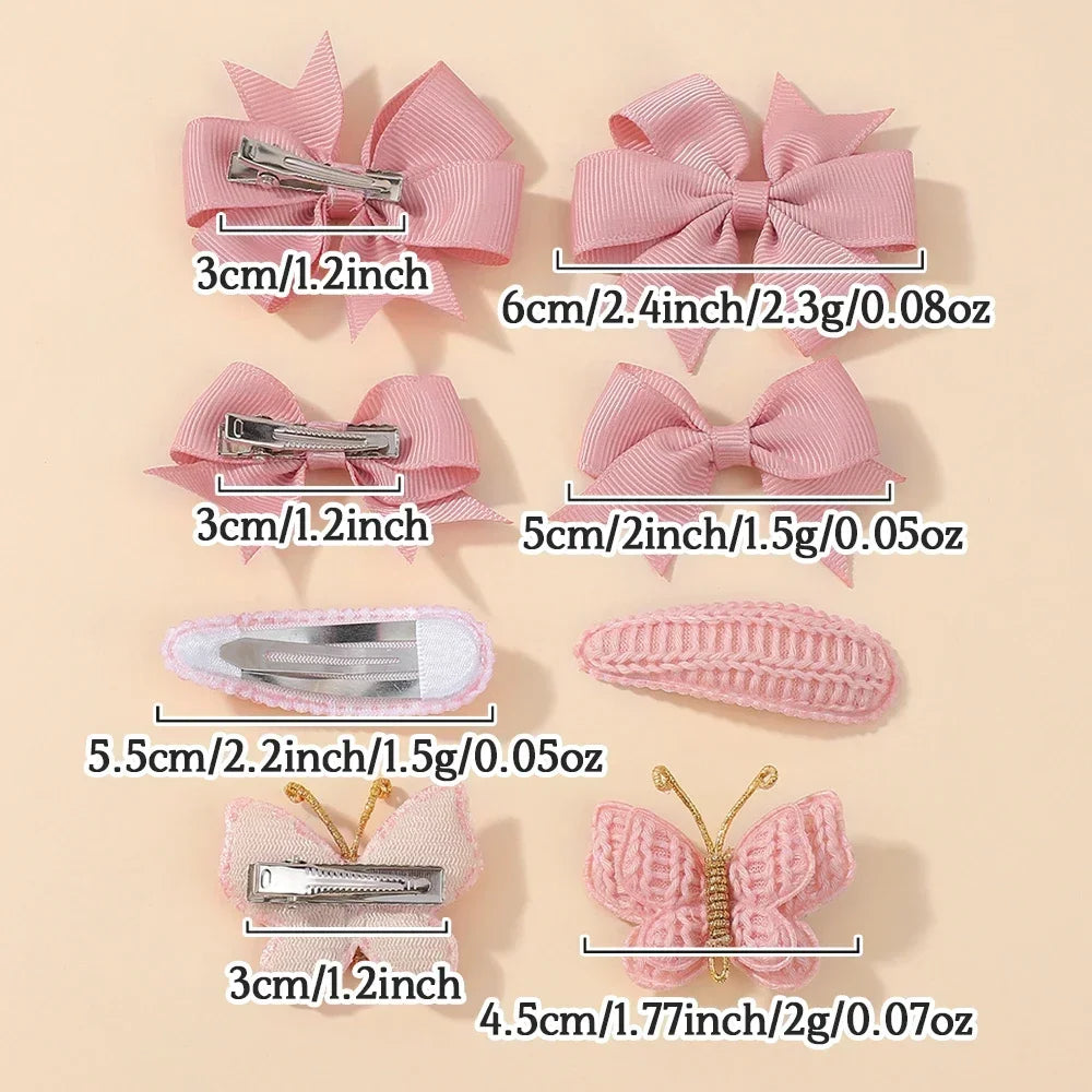 BABY BOWS 8Pcs/Set Butterfly Hair Clips