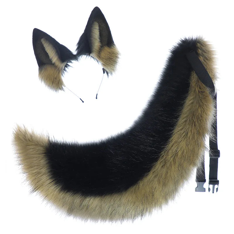 Wolf/Dog Ears Hair Band and Tail
