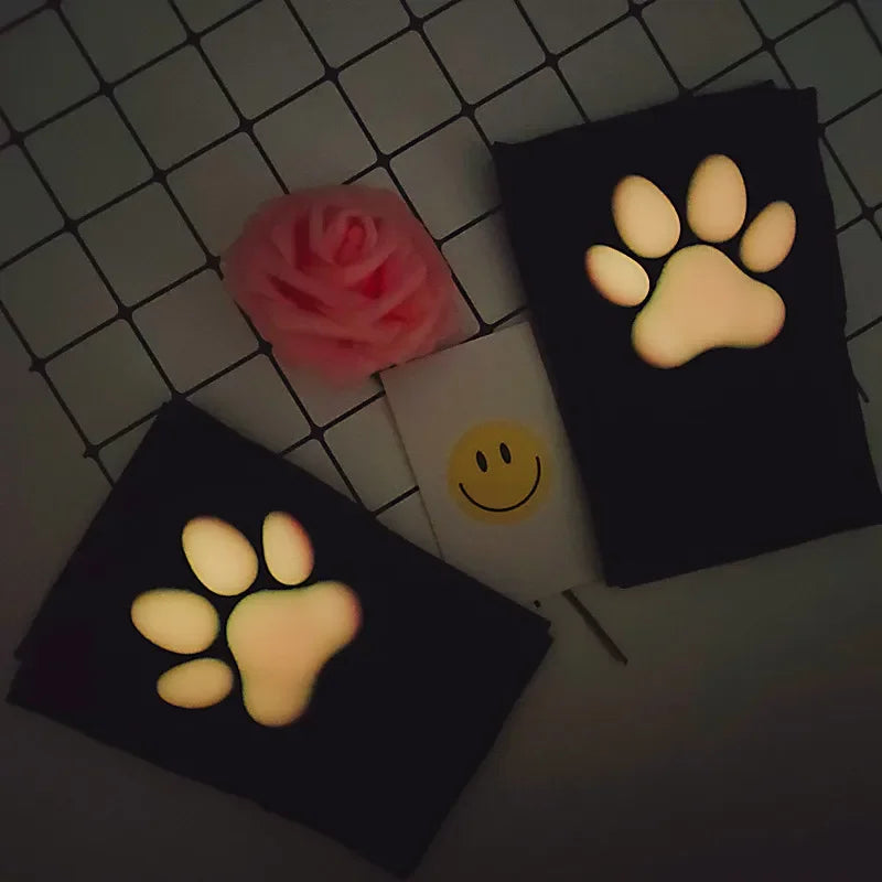 glow in the dark Cat Paw Thigh Highs