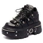 Punk Lace-Up Ankle Boots