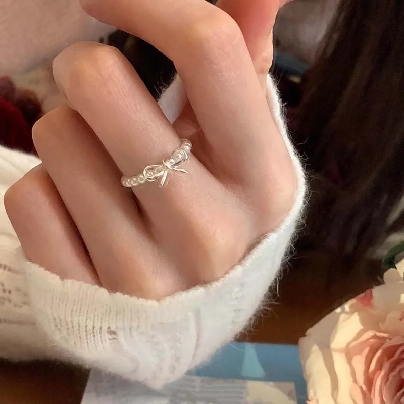Pearl Bow Knot Ring
