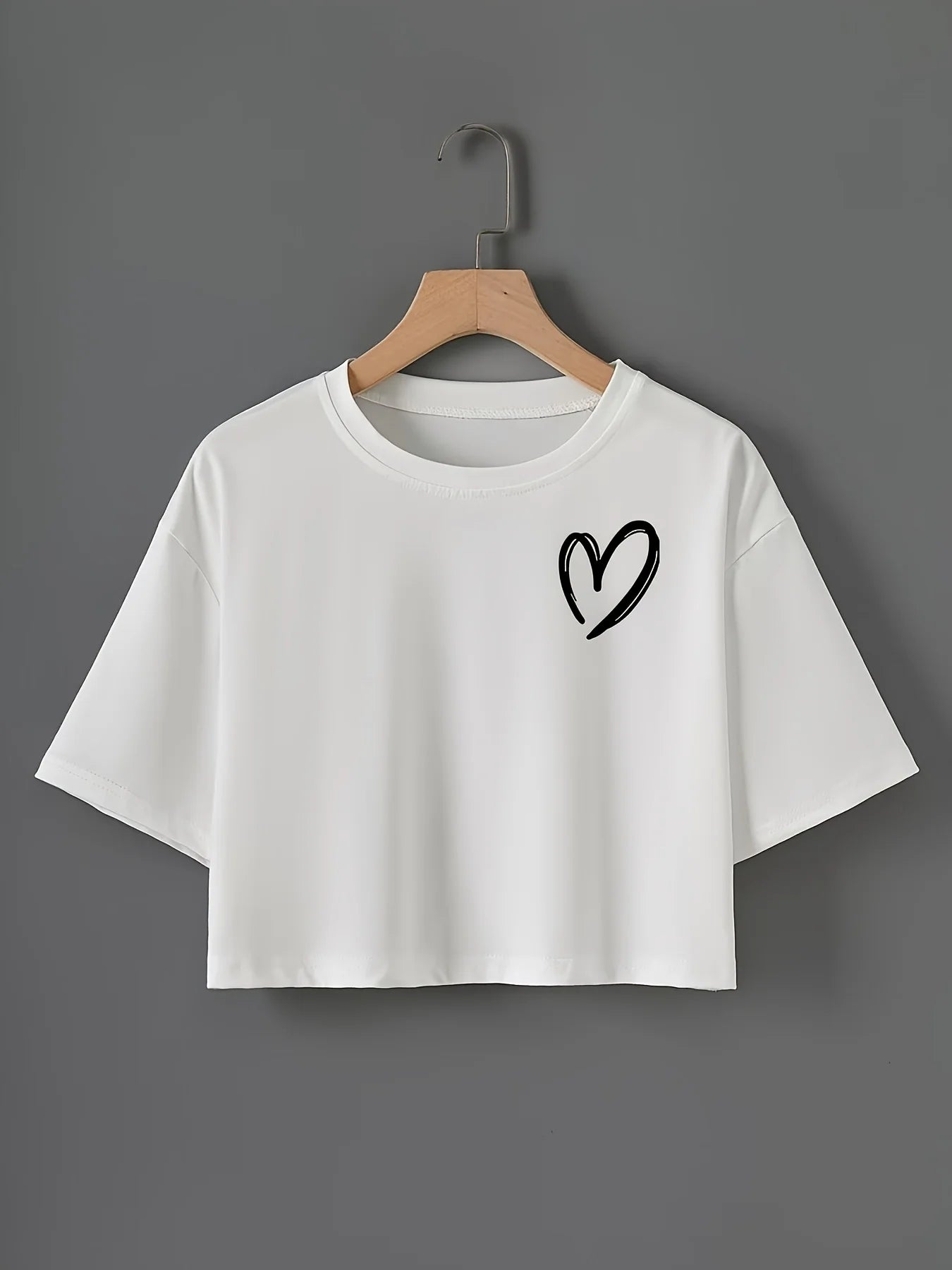 Heart Design Casual Short Sleeve T-Shirt