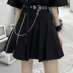 Gothic Pleated Y2k  Skirt