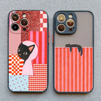 Artistic  Cat Striped Pattern Phone Case For iPhone