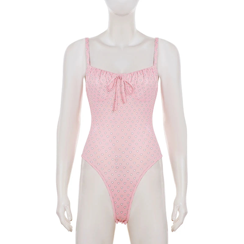 Sweet  Heart Printed Bodysuits