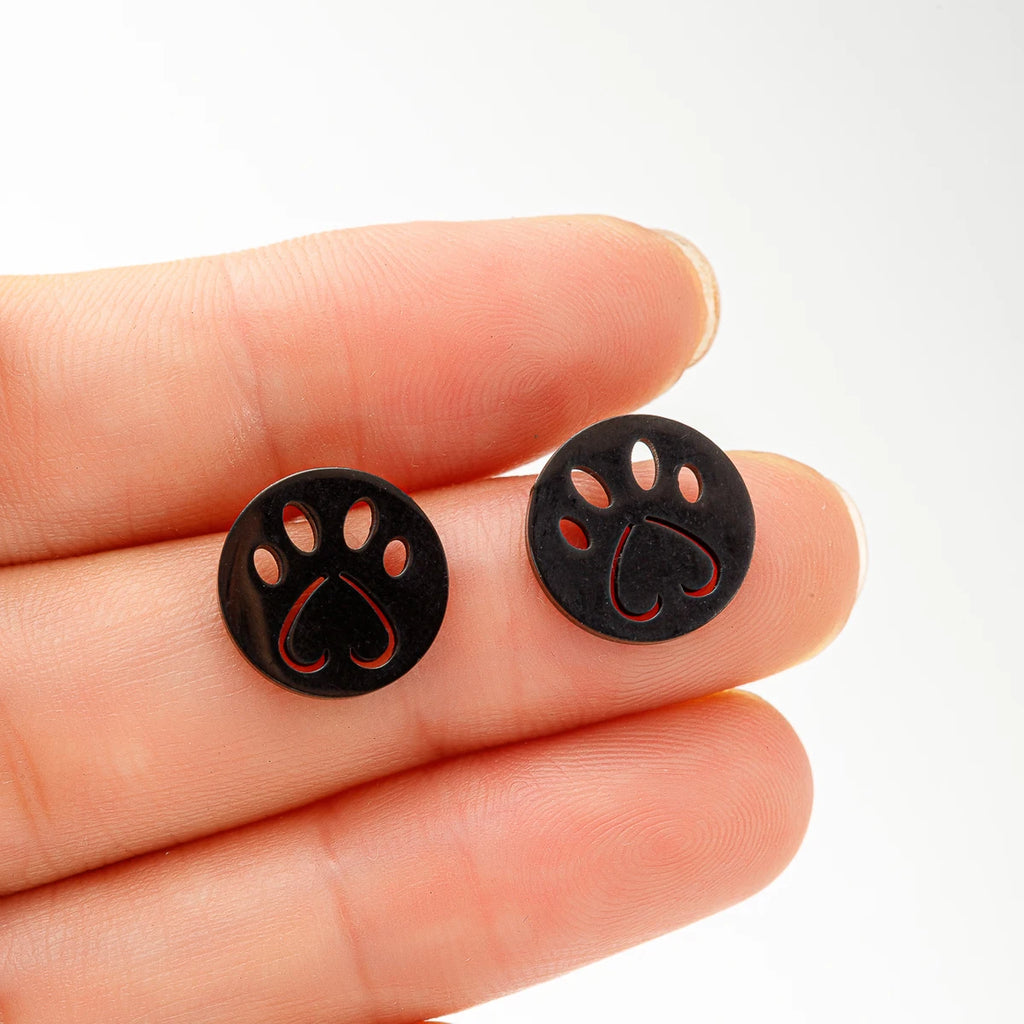 Cute Tiny Dog Paw Earrings