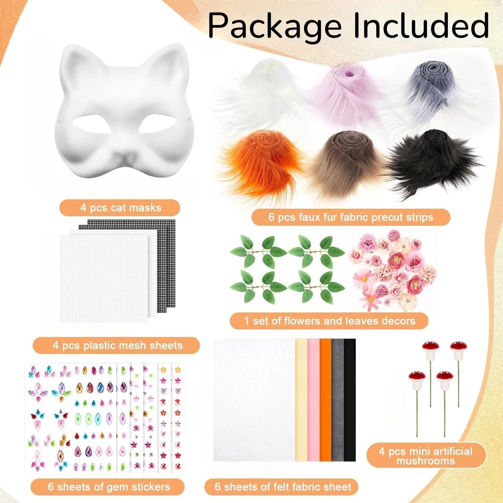 31 Pcs Therian Mask diy Kit