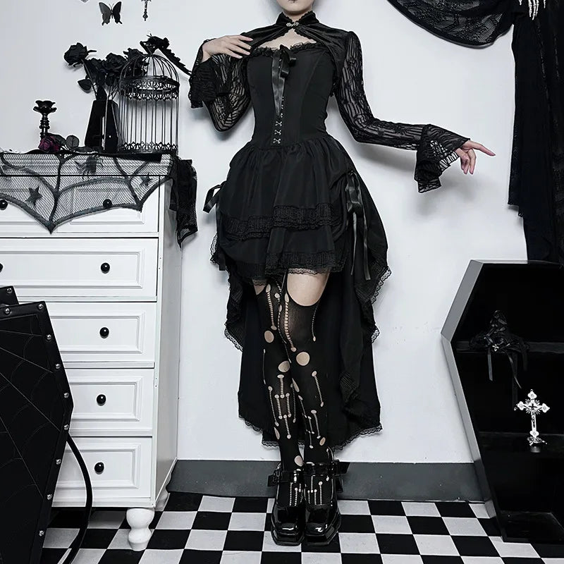 Gothic   Asymmetric Vintage Dress