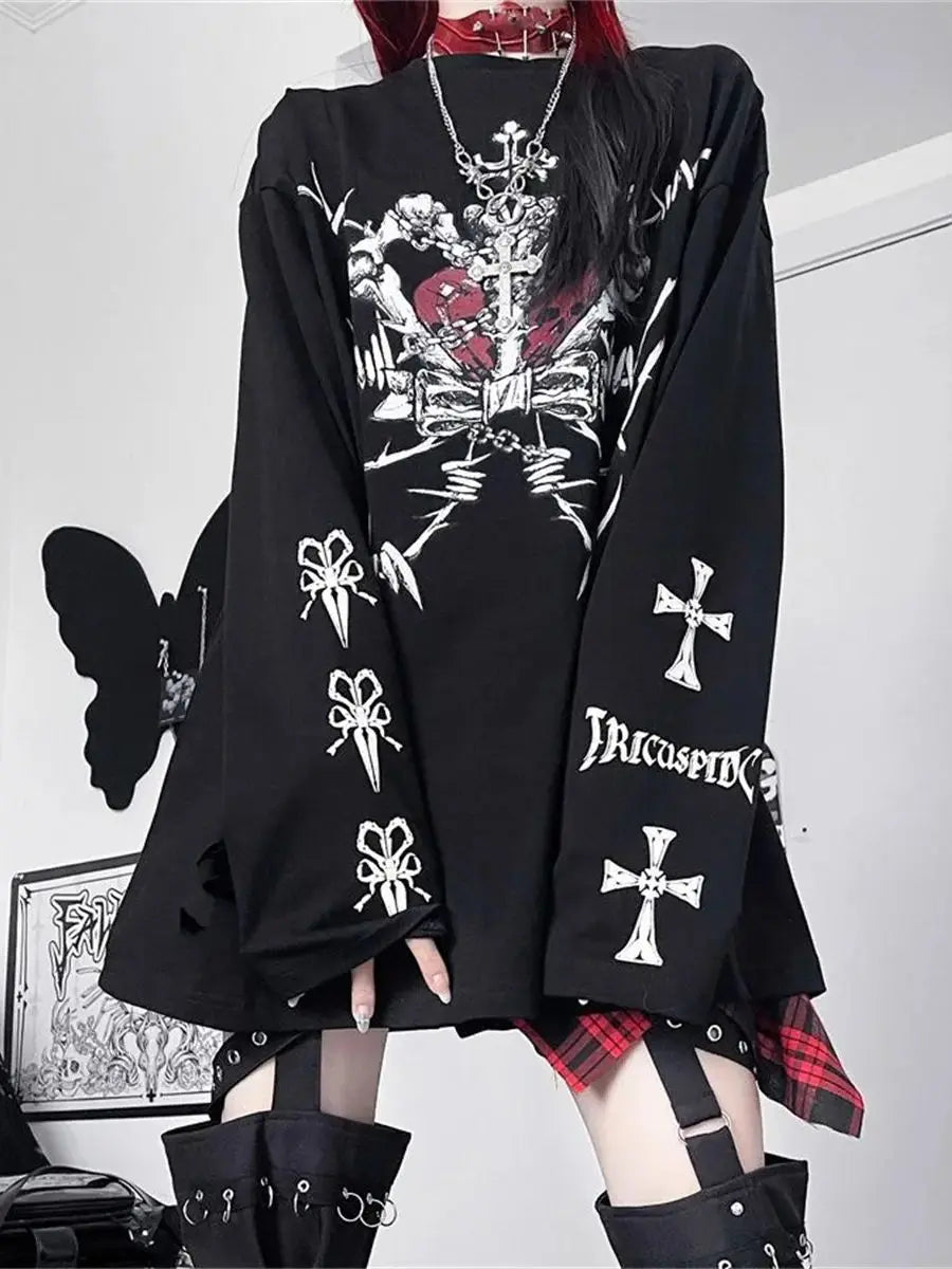 Y2K Dark Punk Long Sleeve T-shirt