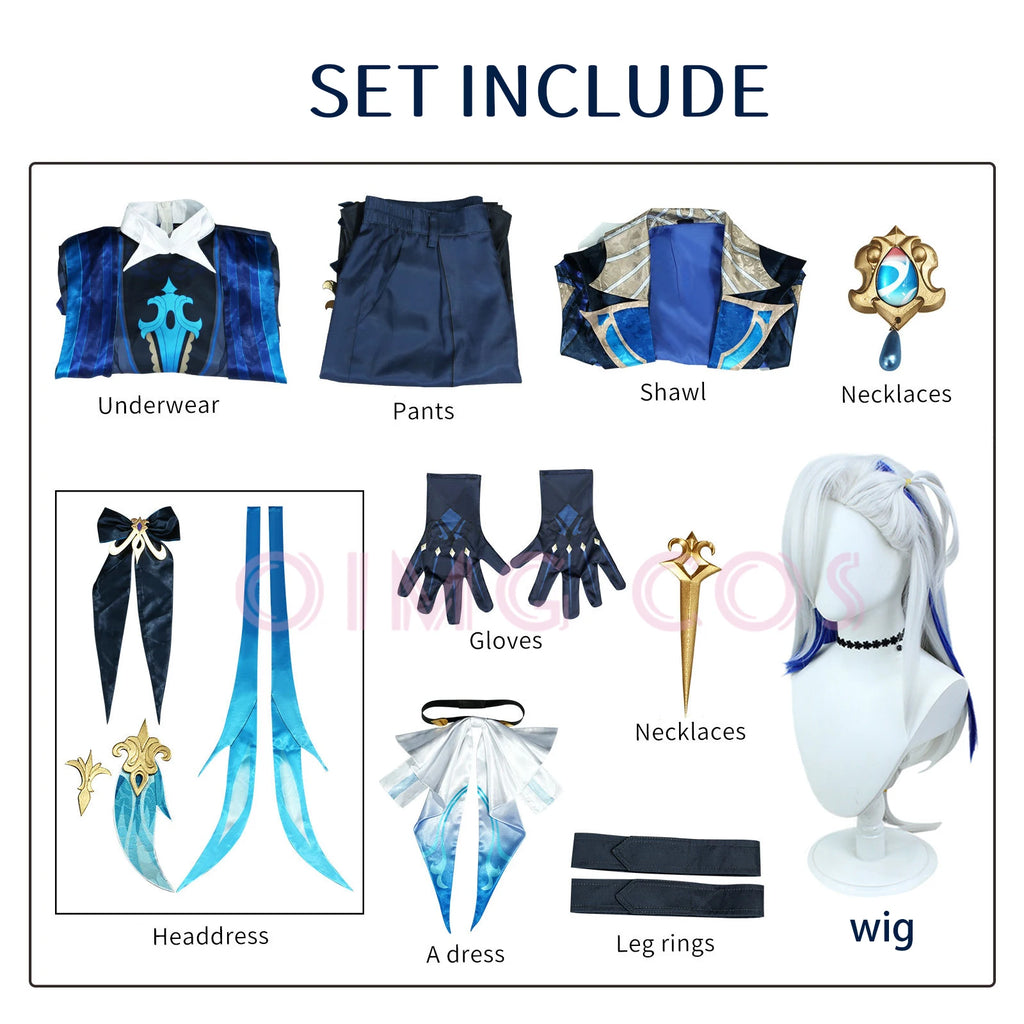 Genshin Impact Neuvillette Cosplay Costume