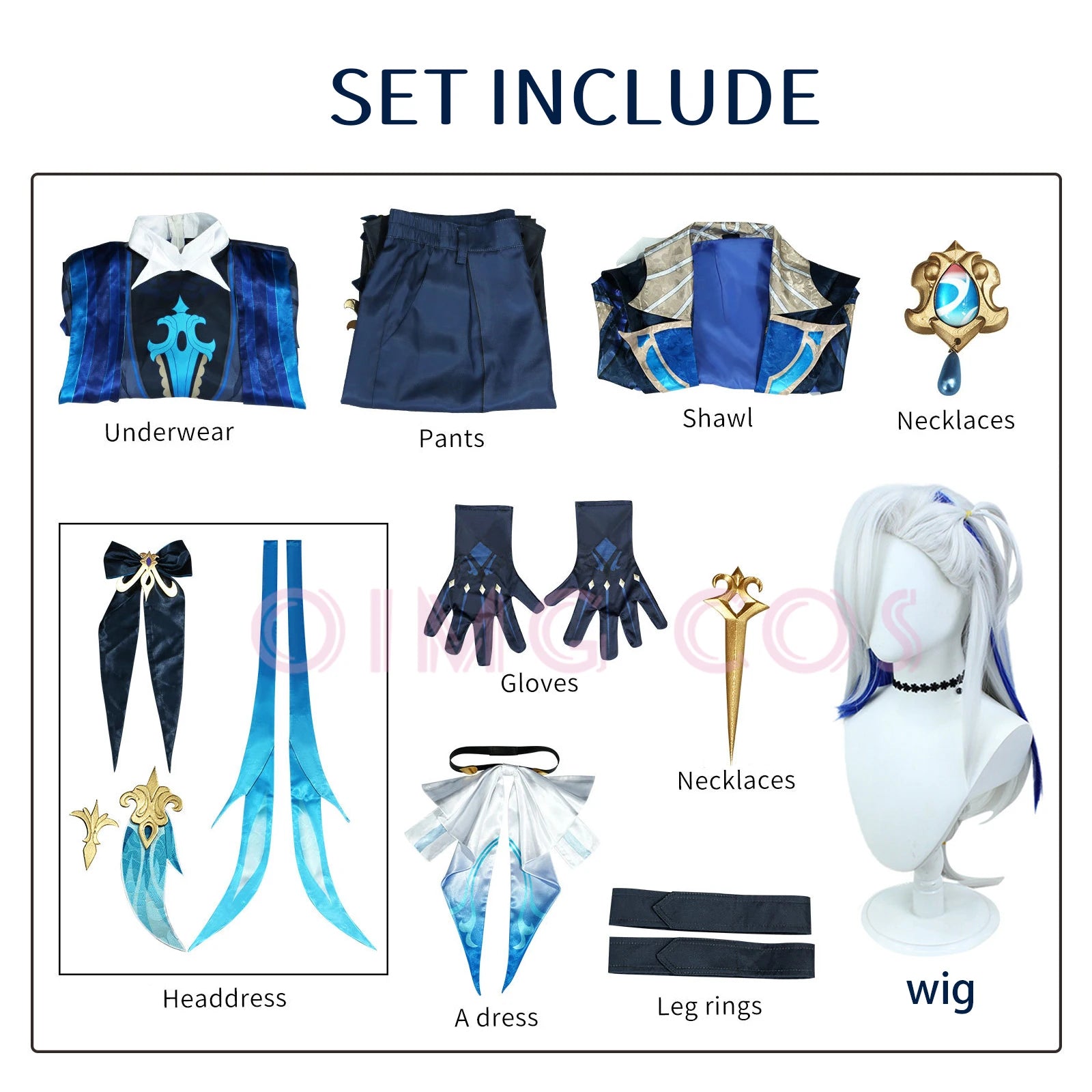 Genshin Impact Neuvillette Cosplay Costume