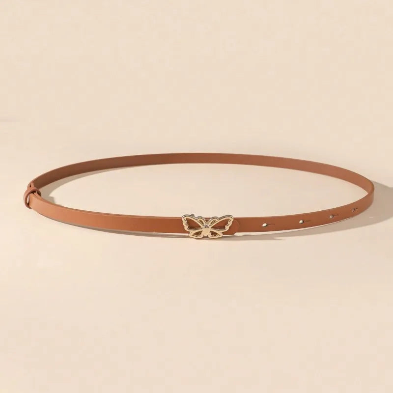 small waist belt with a butterfly buckle