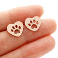 Cute Tiny Dog Paw Earrings