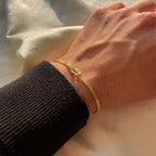 EMancoStainless Steel Gold Plated Knotted  Bracelets