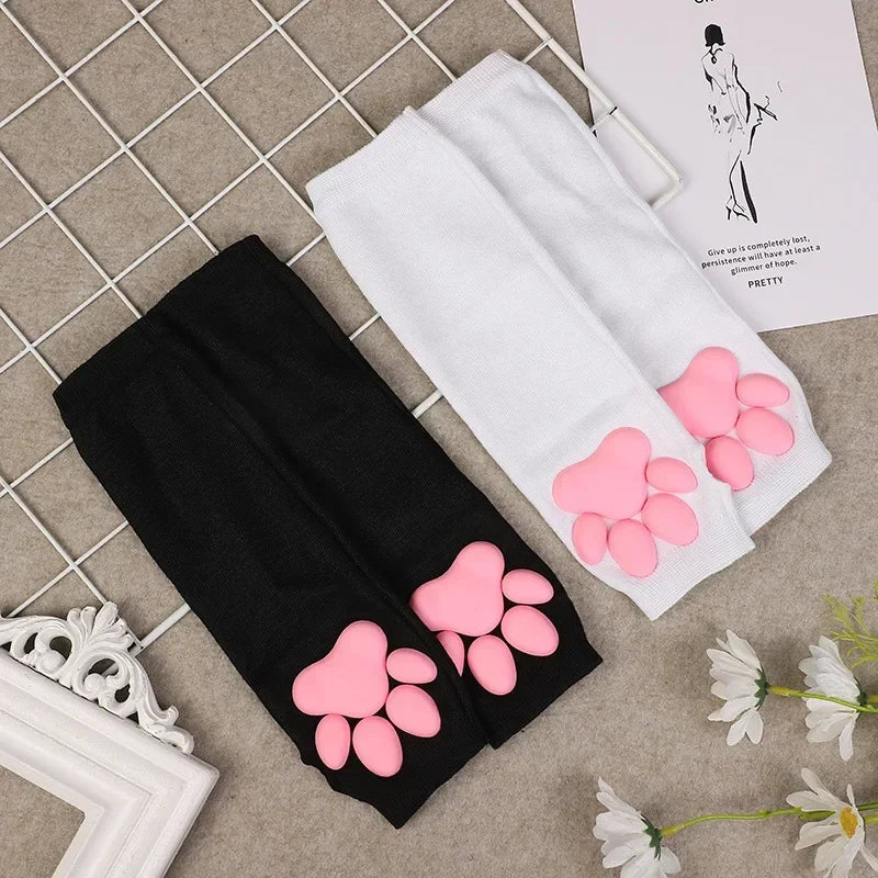 Cute Silicone Cat Paw Pads Arm Warmers