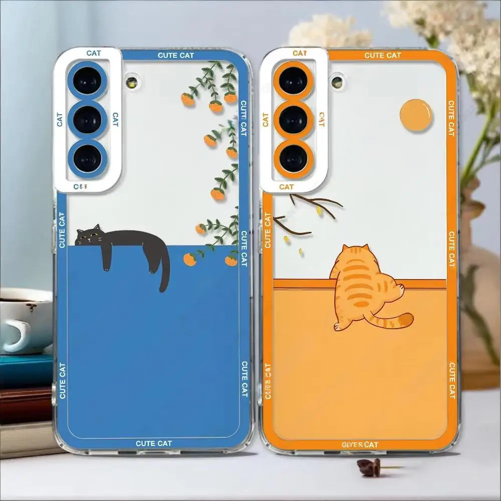 Cut Cartoon Cat Phone Case For Samsung