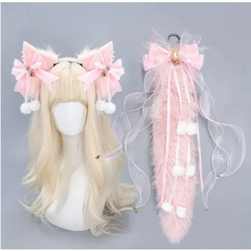 Lace Bow  Cat Ears