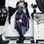 Goth Dark Gorgeous Victoria Velvet A-line Dress