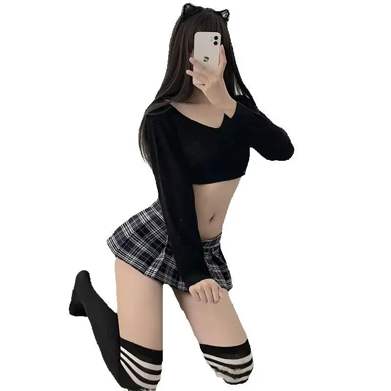 Micro Plaid Mini Skirts
