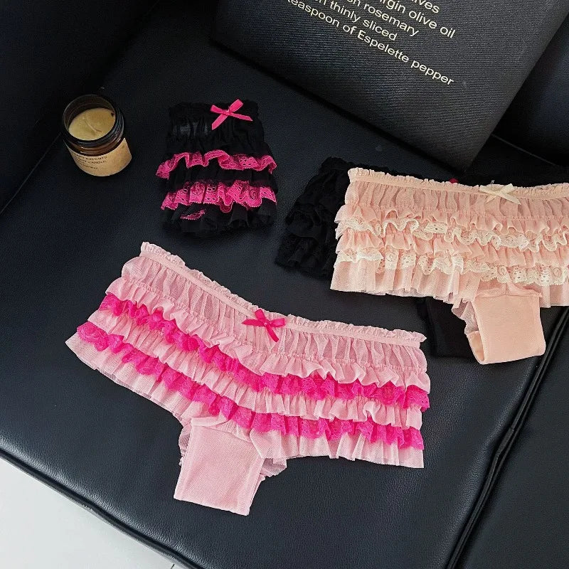 Sweet Bow Lace Underwear