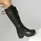 Long Lace Up Boots