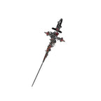 Dark Gothic Rose Cross Thorn Earring