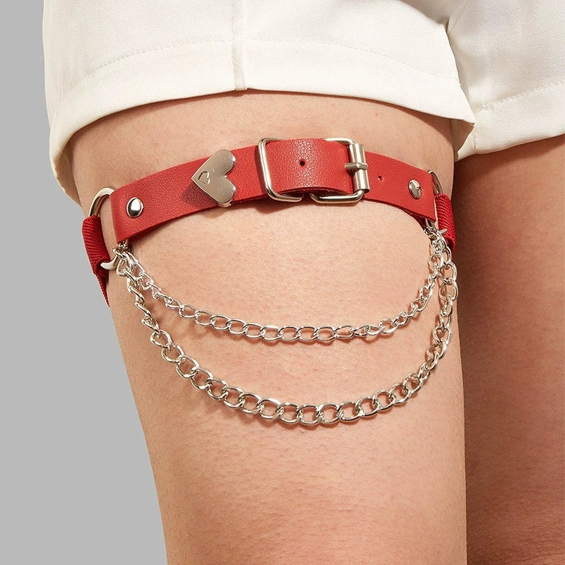 Chain Heart Shaped Thigh strap