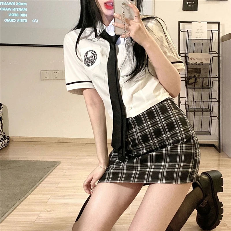 Two-piece Set Japanese Korean Style College School Uniform