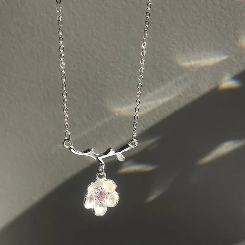Cherry Blossoms Flower Necklace