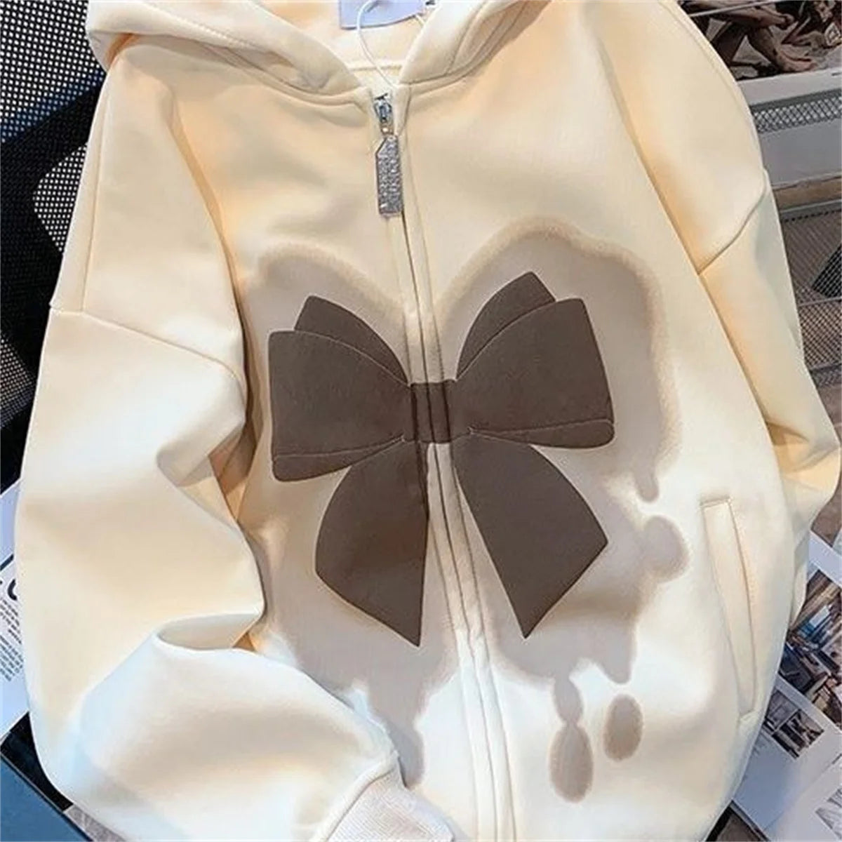 Cute Zipper  Hooded Hoodie/Jacket