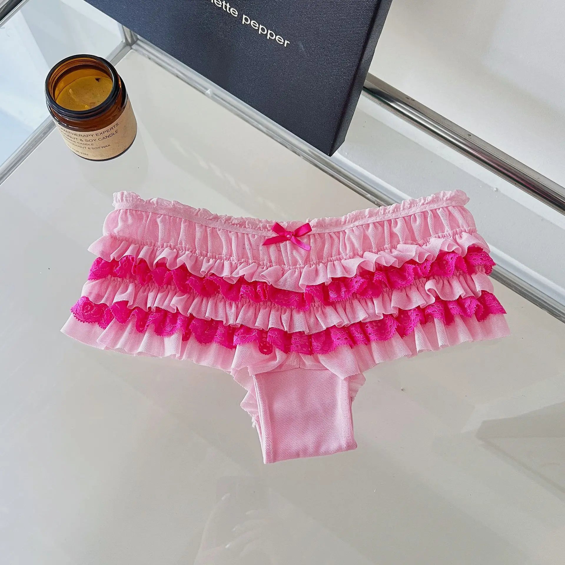 Sweet Bow Lace Underwear