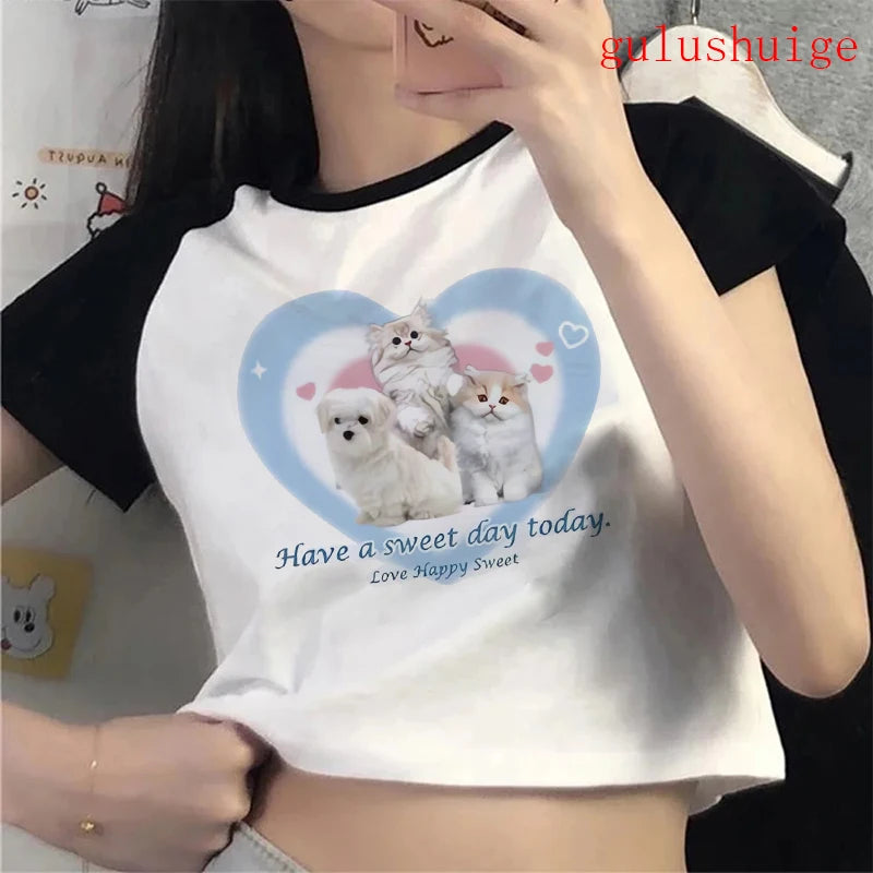 Funny Cat  Crop Top
