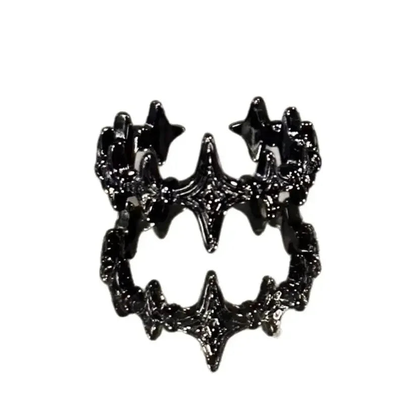 Irregular Cross Star Open Ring