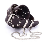 Gothic Double Ring Belt with Chain