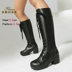 Long Lace Up Boots