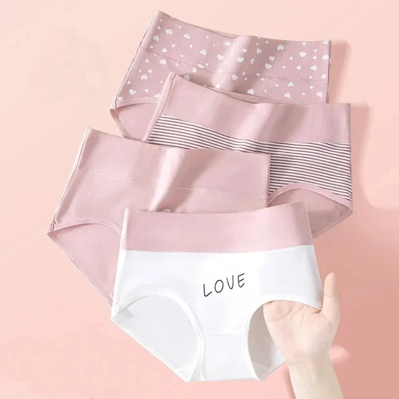 4Pcs High Waist Underwear